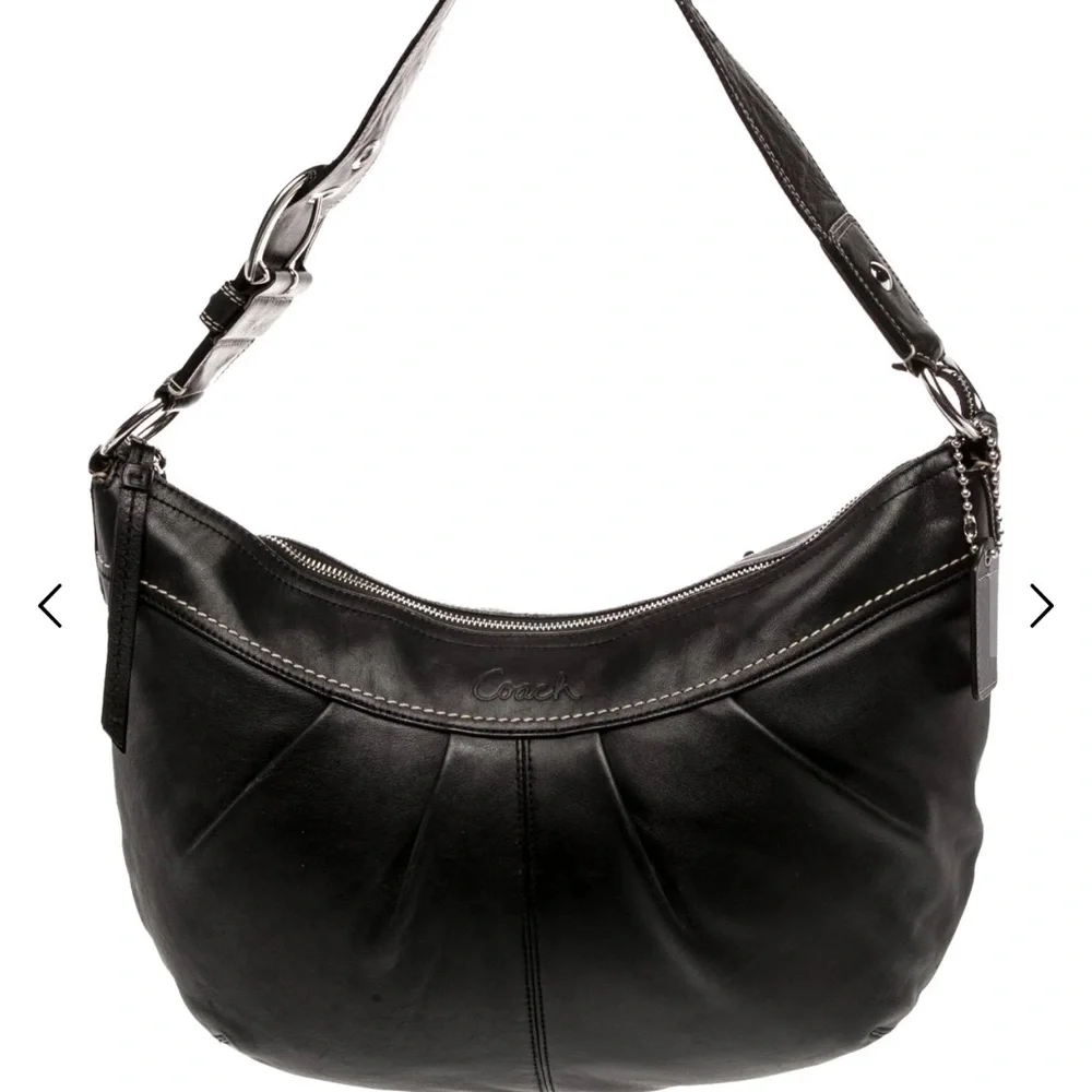 Coach SoHo Black Leather Shoulder Bag EUC - Picture 2 of 11